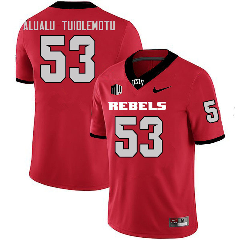 Men #53 Blesyng Alualu-Tuiolemotu UNLV Rebels College Football Jerseys Stitched-Scarlet